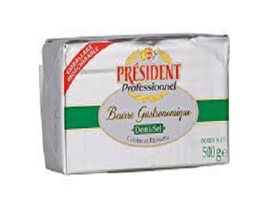 BEURRE 1/2 SEL PRESIDENT 500 GR