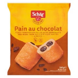 GLUTEN FREE PAIN AU CHOCOLAT X 4 DR SCHAR 260GR