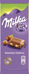 MILKA LAIT NOISETTES TABLETTE 100GR