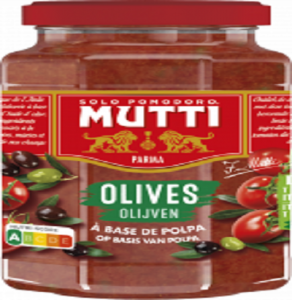 MUTTI SAUCE TOMATES ET OLIVES 400GR