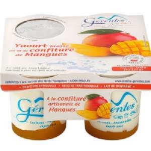 YAOURT MANGUE 125GR X 4 GERENTES