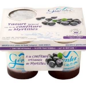 YAOURT MYRTILLES 125GR X 4 GERENTES